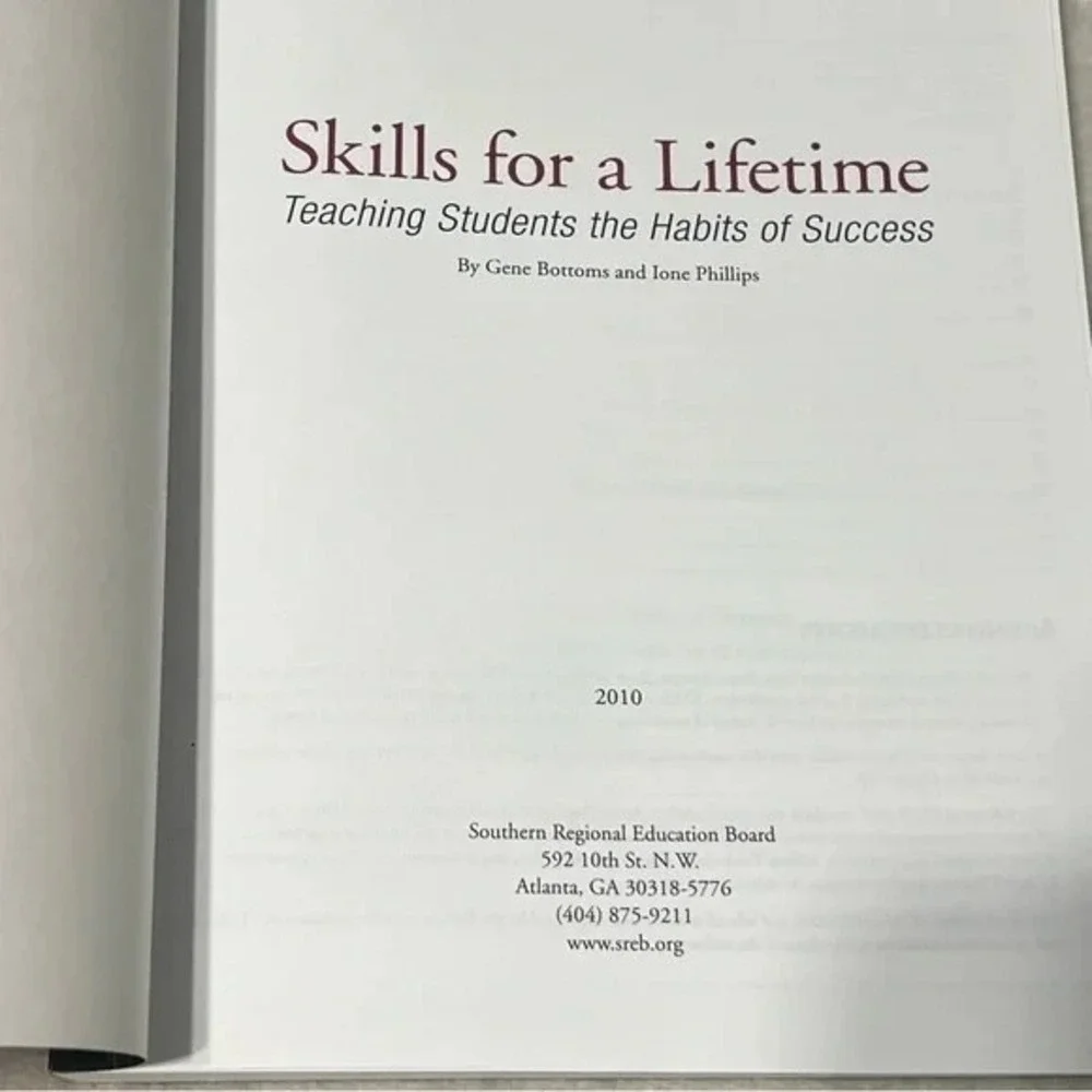 Skills for a Lifetime Teaching Students the Habits for Success Gene Bottoms